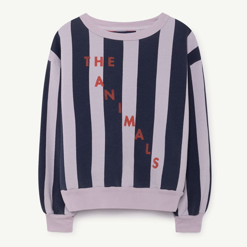 [2y]Bear Sweatshirt (purple navy stripes)