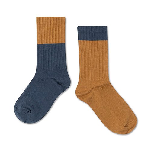 Socks (navy golden)