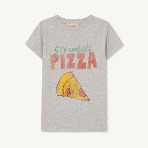 Hippo Tshirt grey pizza 22007-208-BN