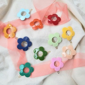[재입고]flower hair clip (11colors)