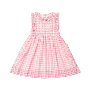 Clover Dress pink plaid